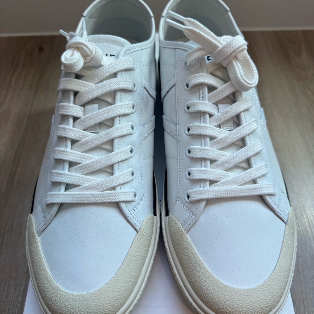 Celine Men's AS-01 White Low-Top Leather Sneakers